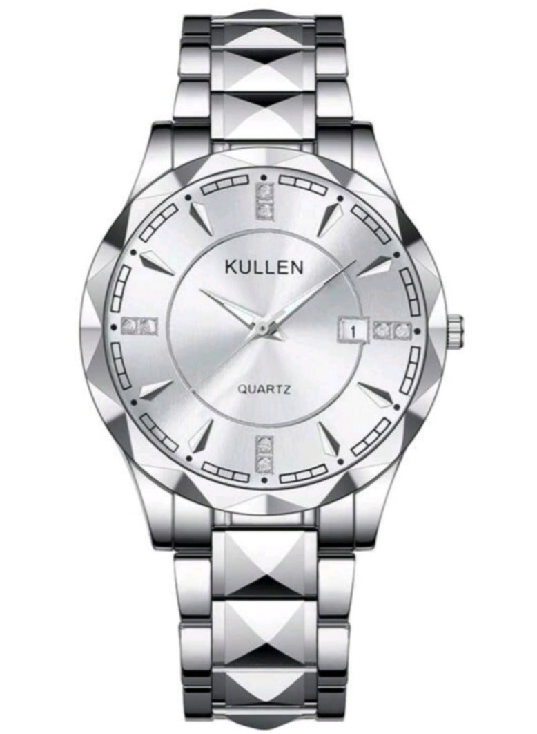 KULLEN A luxurious watch for men, made of stainless steel bracelet, sports, business, elegance, casual, circular scorpions, working with Quartz movement - Image 1