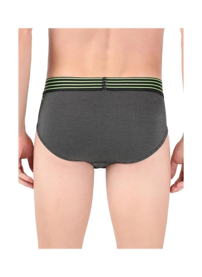 جوكي Jockey Men Microfiber Breathable Mesh Nylon Briefs with Enhanced Cooling Designed for Workouts and All Day Wear MM04 Black L