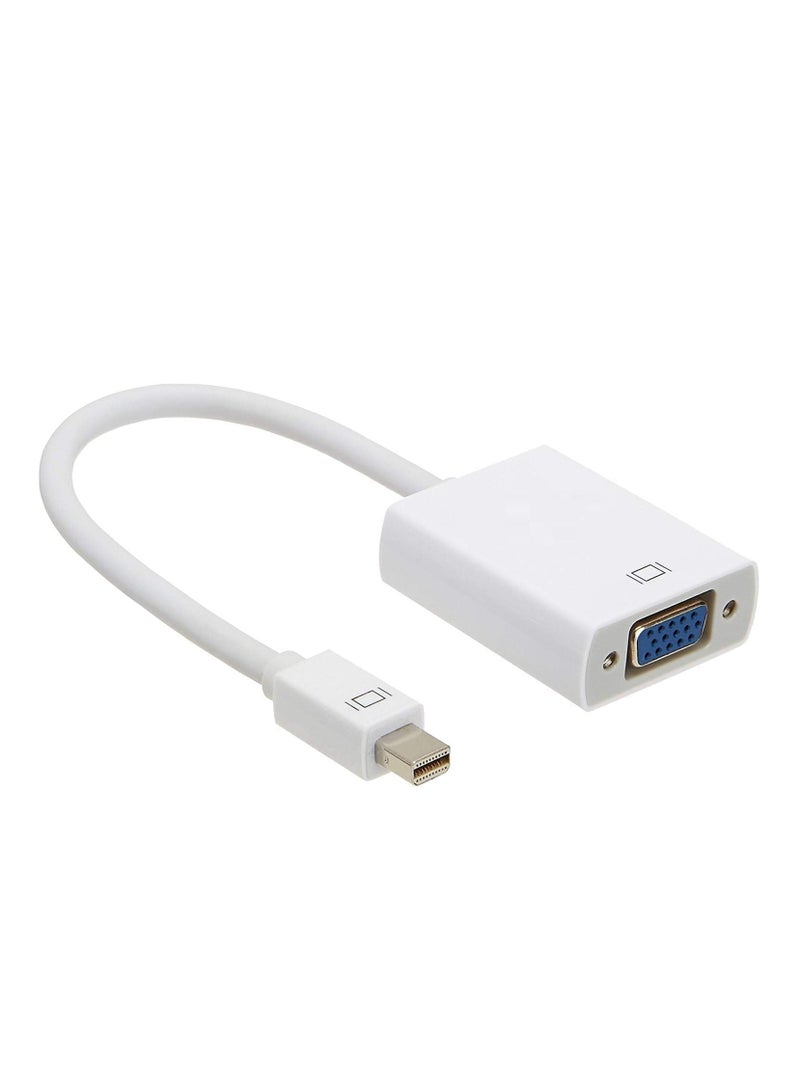 FUJISHKA Mini DisplayPort to VGA Adapter – White – 1080p – Thunderbolt to VGA Monitor Adapter – Mini DP to VGA Converter  - Image 5