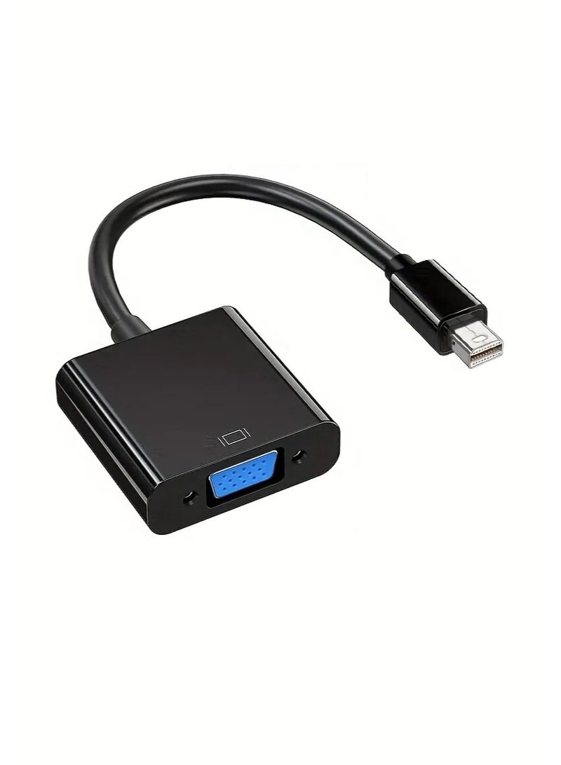 FUJISHKA Mini DisplayPort to VGA Adapter – Blsck – 1080p – Mini DP to VGA Converter - Image 1