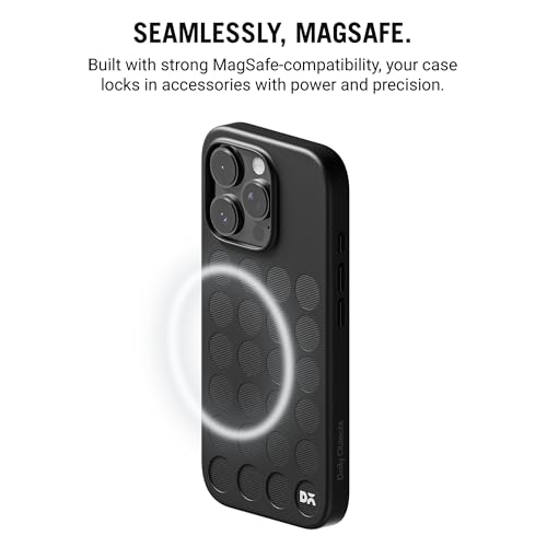 DailyObjects iPhone 16 Pro Max Stack Signature Magnetic Case Cover | Compatible with Magsafe | Camera & Body Protection | Shock/Scratch Proof| Dual Hybrid Protection | Wireless Charging -Carbon Black - Image 2