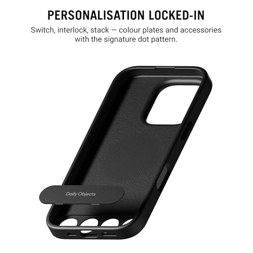 DailyObjects iPhone 16 Pro Max Stack Signature Magnetic Case Cover | Compatible with Magsafe | Camera & Body Protection | Shock/Scratch Proof| Dual Hybrid Protection | Wireless Charging -Carbon Black - Image 4