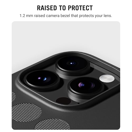 DailyObjects iPhone 16 Pro Max Stack Signature Magnetic Case Cover | Compatible with Magsafe | Camera & Body Protection | Shock/Scratch Proof| Dual Hybrid Protection | Wireless Charging -Carbon Black - Image 3