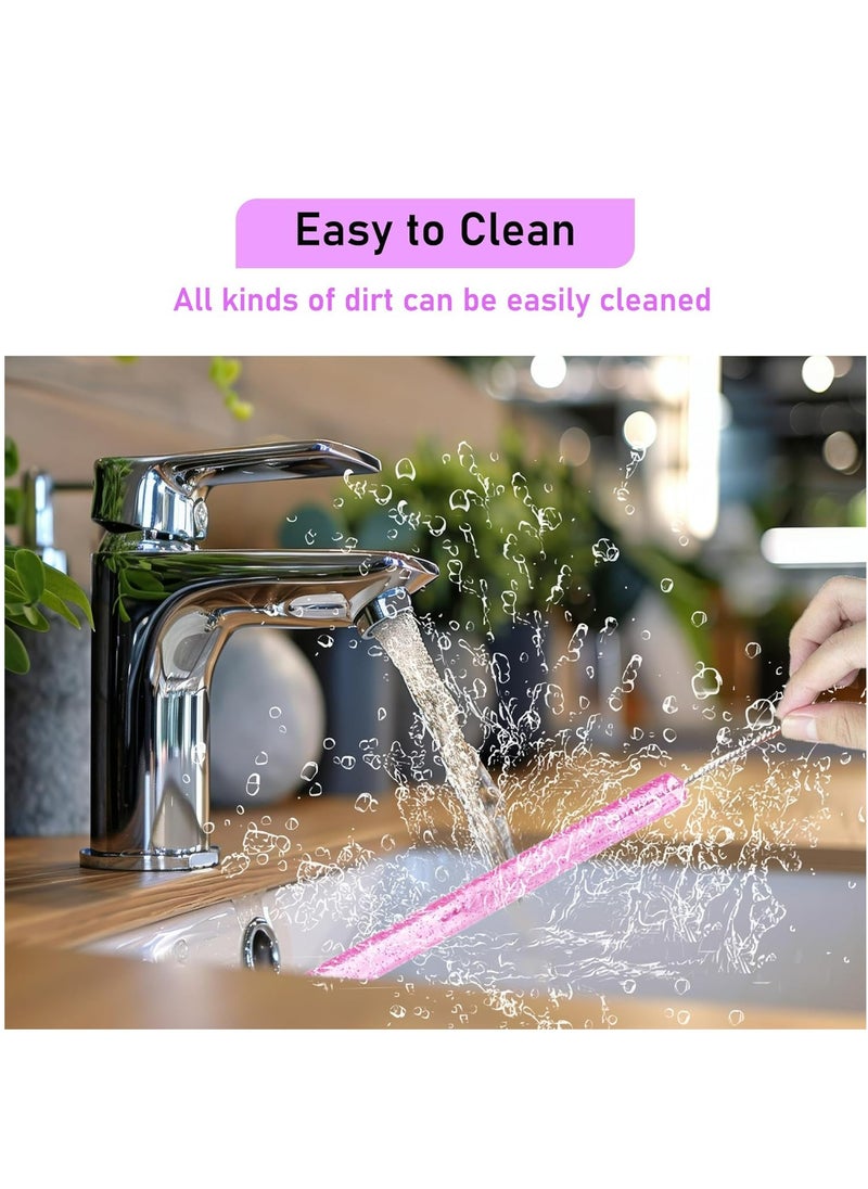 Oasisgalore 10 Pack Replacement Straws, 12" Glitter Plastic Straws with Cleaning Brush  - Image 4