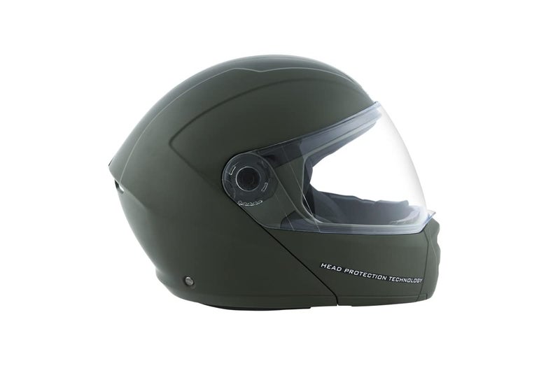 STUDDS Ninja Elite SUPER Flip Up Full Face Helmet (Military Green, XL) - Image 3