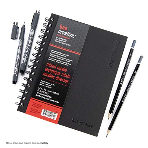 Bee Paper Company Bee Paper - 5.5" x 8" Creative Mixed Media Art Journal - Image 4