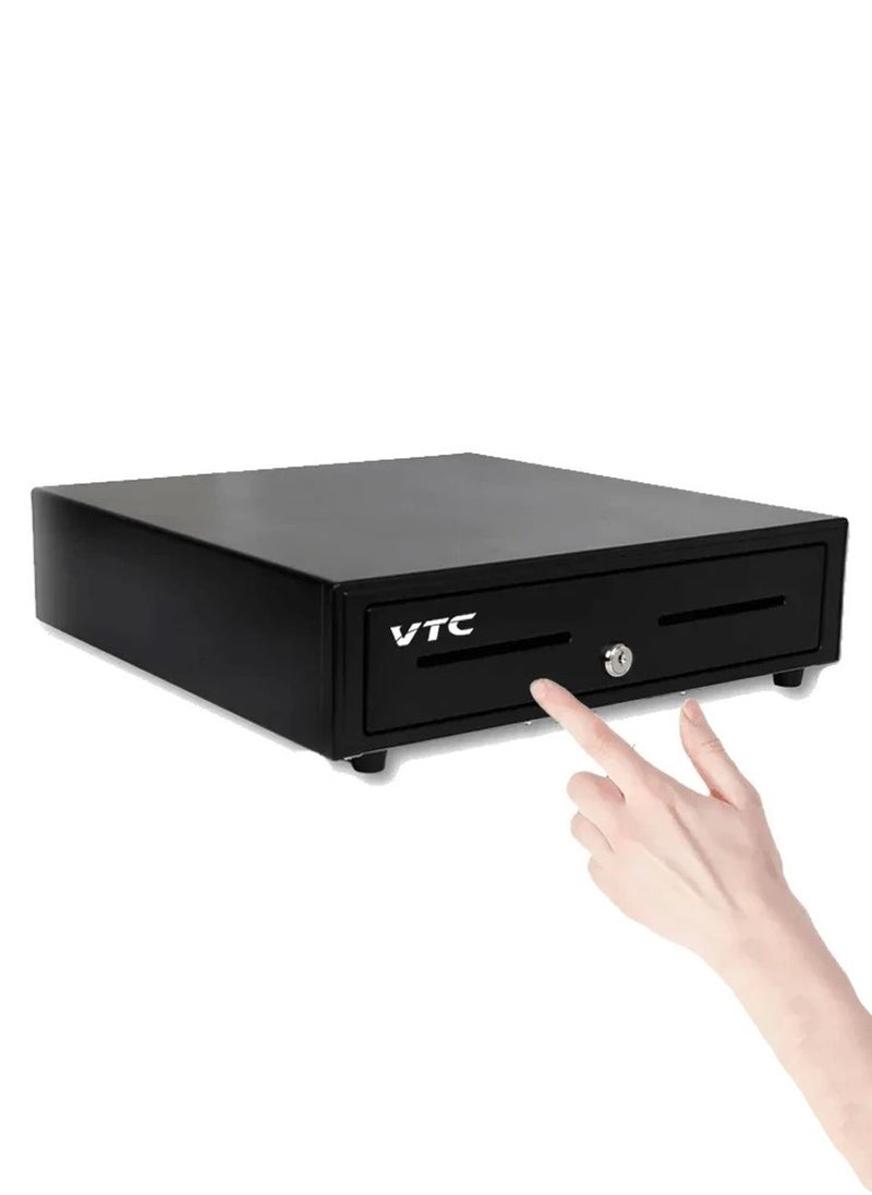 VTC - Lightweight cash drawer with 8 slots for coins 5 for banknotes (adjustable) USB - Image 1