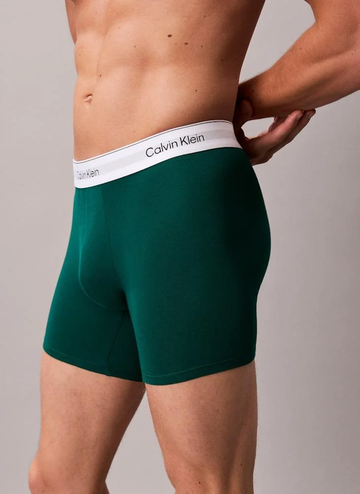 CALVIN KLEIN 3 Pack Boxer Briefs - Icon Cotton Stretch