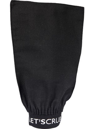 LET'SCRUB Triangle Black Bath Shower Scrub Exfoliating Glove 100% Flush Silk Unisex  - Image 1