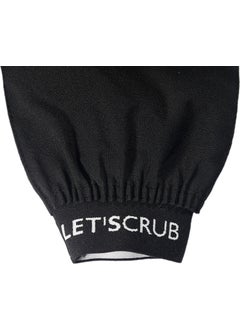 LET'SCRUB Triangle Black Bath Shower Scrub Exfoliating Glove 100% Flush Silk Unisex  - Image 5