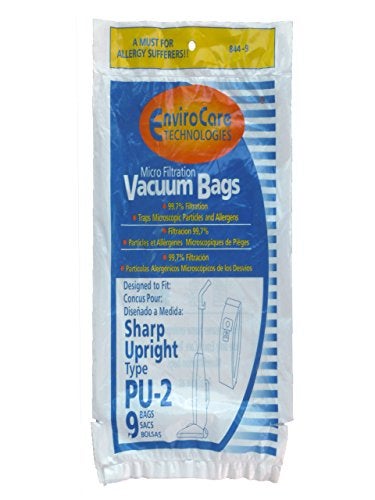 EnviroCare Replacement Micro Filtration Vacuum Cleaner Dust Bags made to fit Sharp PU-2 Uprights 18 Pack - Image 3