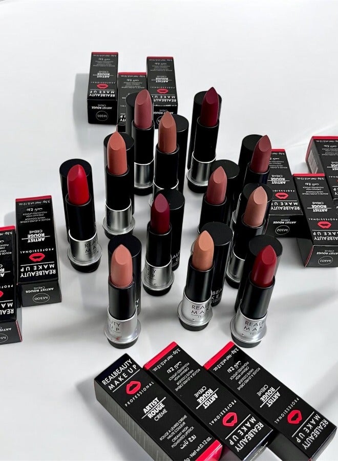 ريال بيوتي أحمر شفاه كريمي ثابت – مجموعة من 12 لونًا فاخرًا - Image 3