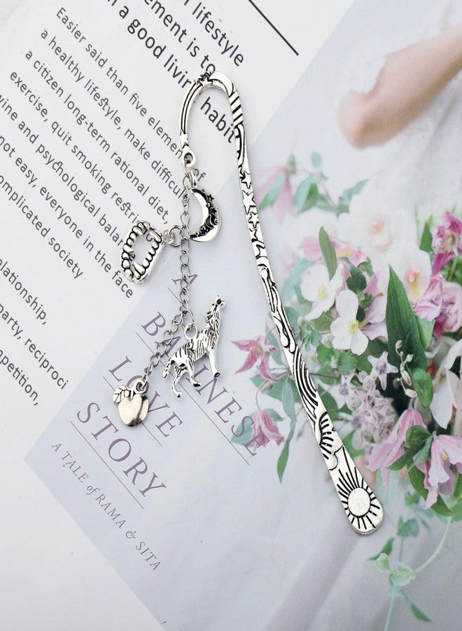 FAADBUK Edward and Bella Lover gift Jacob Fan Gift Werewolf Charm Vampire Bookmark for Twihard (Moon Bookmark) - Image 3