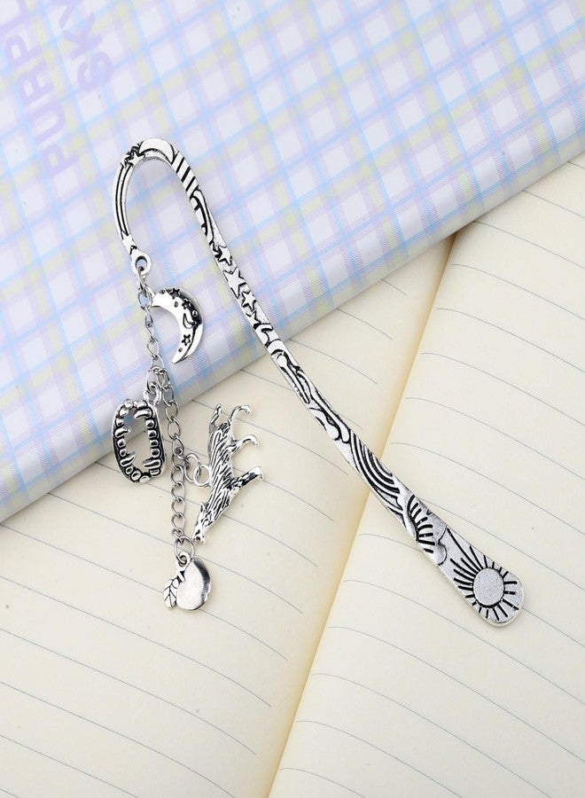 FAADBUK Edward and Bella Lover gift Jacob Fan Gift Werewolf Charm Vampire Bookmark for Twihard (Moon Bookmark) - Image 2