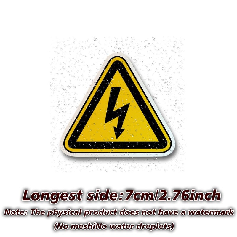 3pcs Electric Shock Hazard Sticker Vinyl Decals for Car Bumpers - Image 2