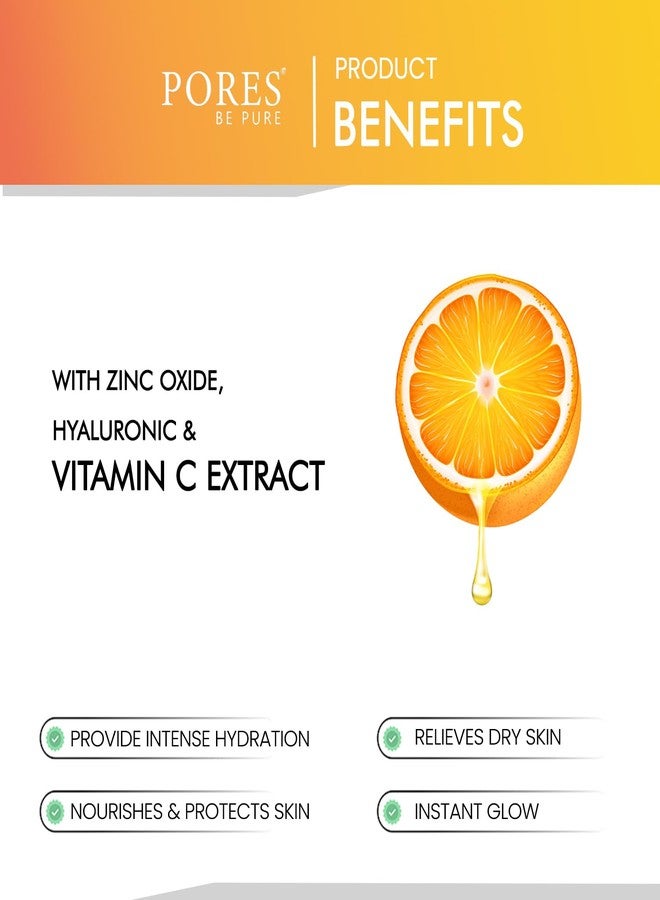 PORES Be Pure Vitamin C & Hyaluronic Sunscreen SPF 50, PA++++, Lightweight, No white-cast | Broad Spectrum & Blue Light Protection For Even Toned & Glowing Skin | All Skin Type Sunscreen (100 ML (Pack of 2)) - Image 5