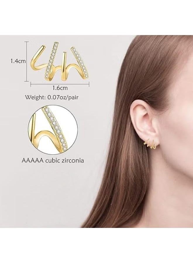 زوج واحد من الأقراط الأنيقة والبسيطة على شكل حرف U، أقراط نسائية أنيقة، مصنوعة من سبائك الزنك مع أعمدة من الفولاذ المقاوم للصدأ، إكسسوار مجوهرات متعدد الاستخدامات لجميع المواسم للارتداء اليومي والاحتفالات - Image 4