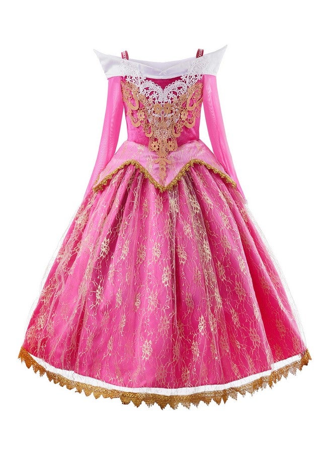 JerrisApparel JerrisApparel Girls Pink Princess Costume Halloween Cosplay Party Dress up (Pink with Accessories, 4T)  - Image 2