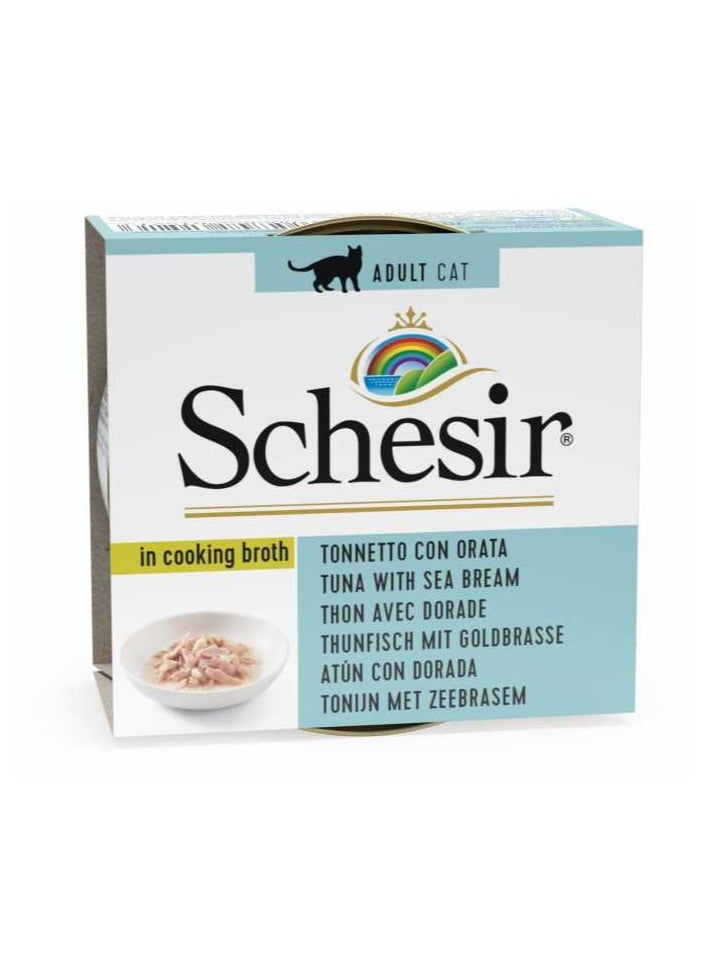 Schesir Cat Can Broth-Wet Food Tuna With Seabream 70 G 14Pc - Image 2