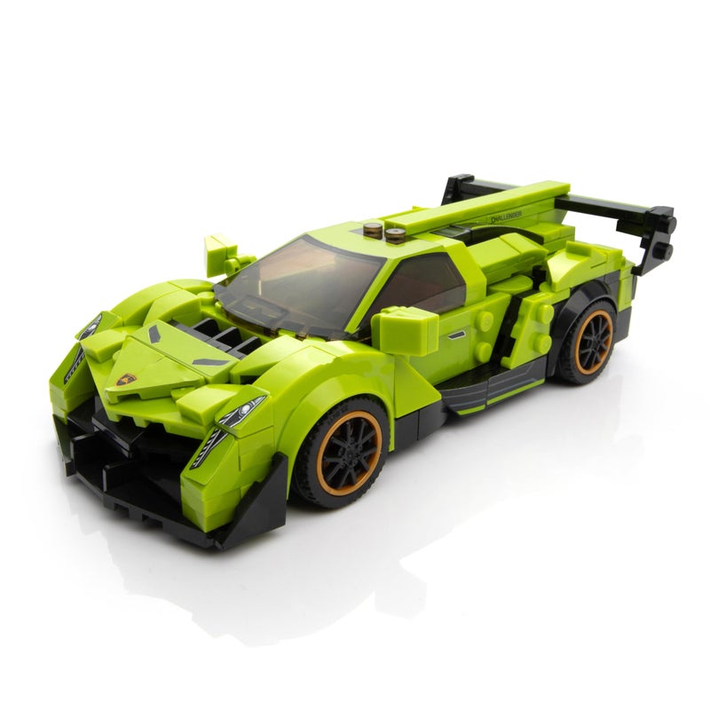 Block Builder Lambo Racing Car Building Block Set 348 Pieces Racing Car Building Blocks for Kids and Adults - Image 3