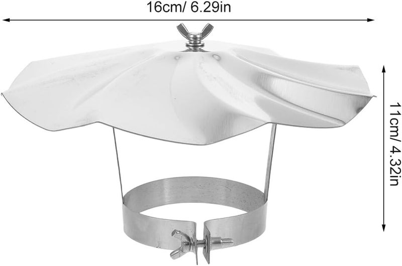 Chimney Rain Cap Cover 76mm Stainless Steel Roof Vent Chimney Flue Protector Rainproof Fireplace Cap for Wood Stove Boiler Furnace - Image 2