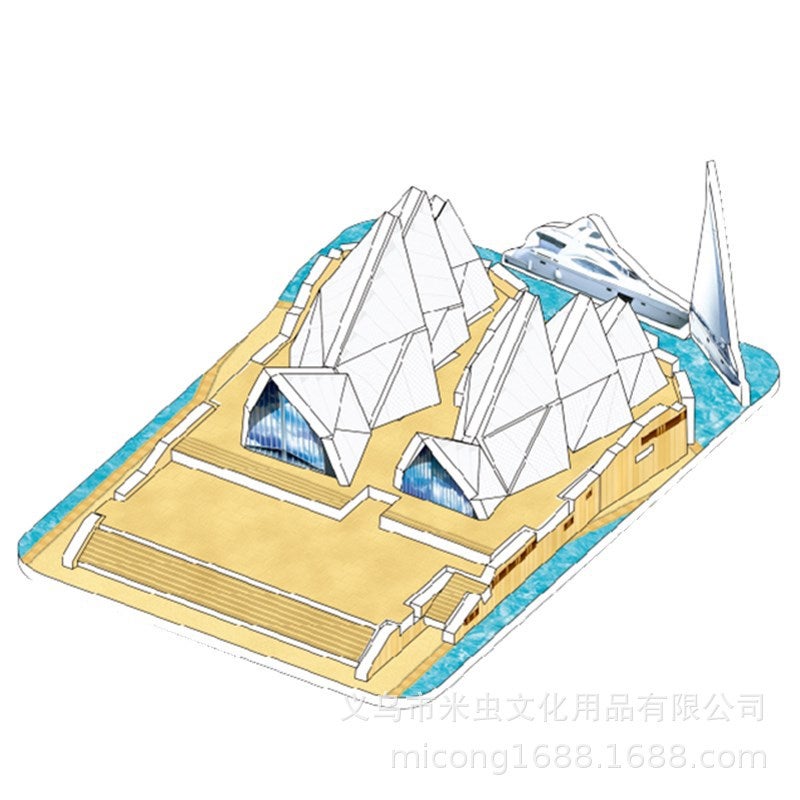 3D Three-Dimensional Puzzle Children'S Parent-Child Toy Building House Handmade Puzzle Paper Model Gift Assembly Interaction - Image 1