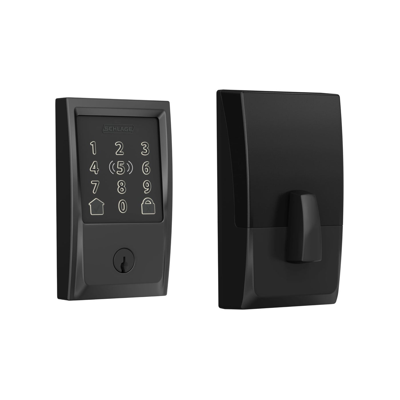 Schlage Encode Plus Smart WiFi Lock for Front Door Keyless Entry Deadbolt Unlock with Apple Watch Builtin WiFi and App Control Easy Install Alexa Apple HomeKit Compatible Matte Black