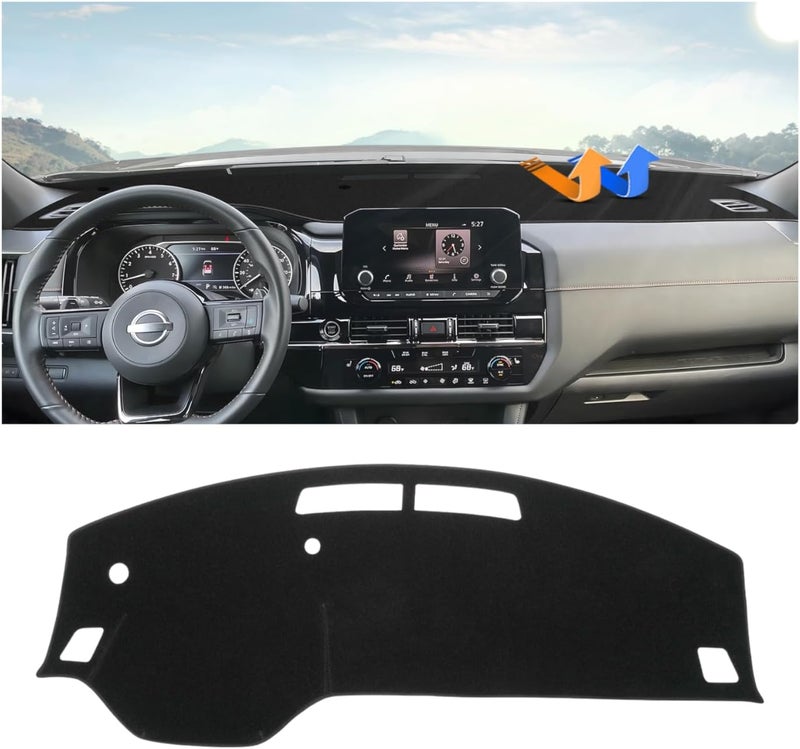 Autorder Dashboard Cover Mat for 2022-2026 Nissan Pathfinder Accessories Dash Cover Upgrade Velvet Dash Mat UV Rays Protector - Image 1