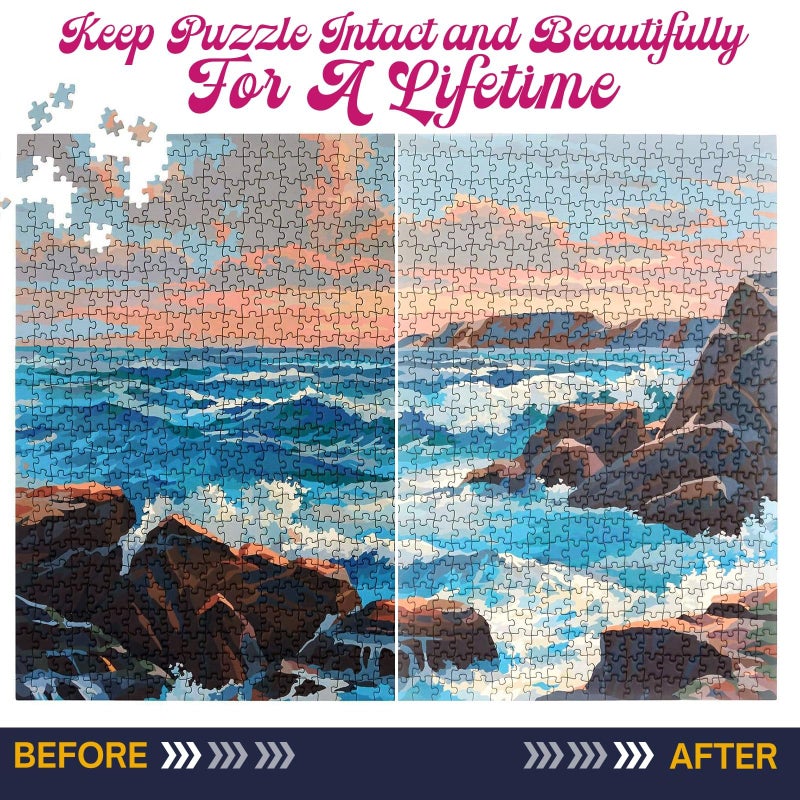 MCTRHG Jigsaw Puzzle Glue Clear with Applicators, Non-Toxic, Quick Dry & Water-Soluble for Adults, Puzzle Frame Kit, 200ML Anime Puzzle Saver, Easily Preserves Finished Puzzles for 3000/4500/5000 Pieces - Image 4