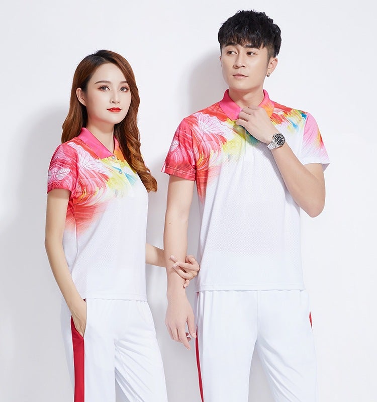 Summer Short-Sleeved Sports Appearance Clothes Suit Class Clothes Senior High School Junior High School Students Competition Square Array Chorus Performance Clothes