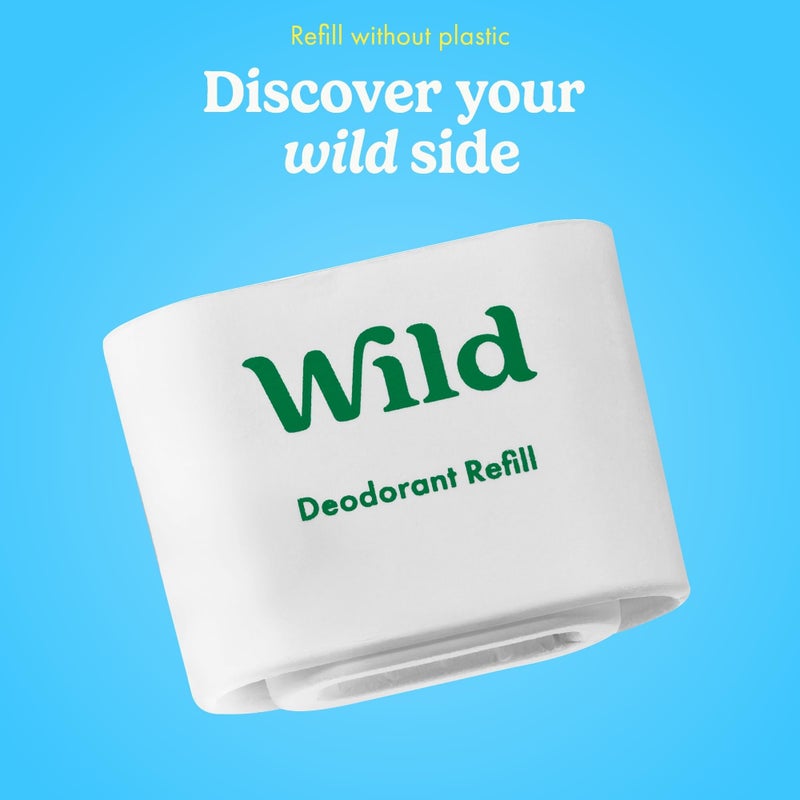 Wild Aluminum Free Refillable Deodorant - Coconut & Vanilla Trio Pack - 98% Natural Origin Derived Ingredients - Vegan Friendly Long Lasting Protection - Zero Single Use Plastic - Image 5