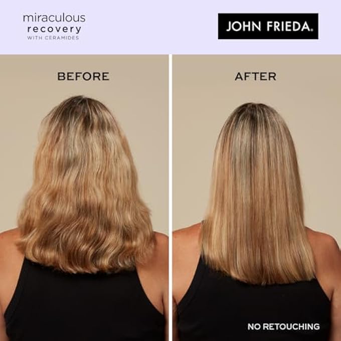 John Frieda FRIZZ EASE MIRACULOUS RECOVERY SHAMPOO AND CONDITIONER DUO PACK 2 X 500ML, REPAIRING AND SMOOTHING SHAMPOO AND CONDITIONER BUNDLE DRY, DAMAGED HAIR - Image 3