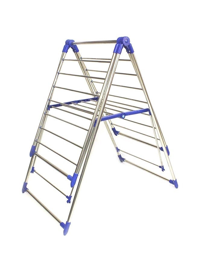 رف تجفيف الملابس باللونين الأبيض والأزرق - Image 1