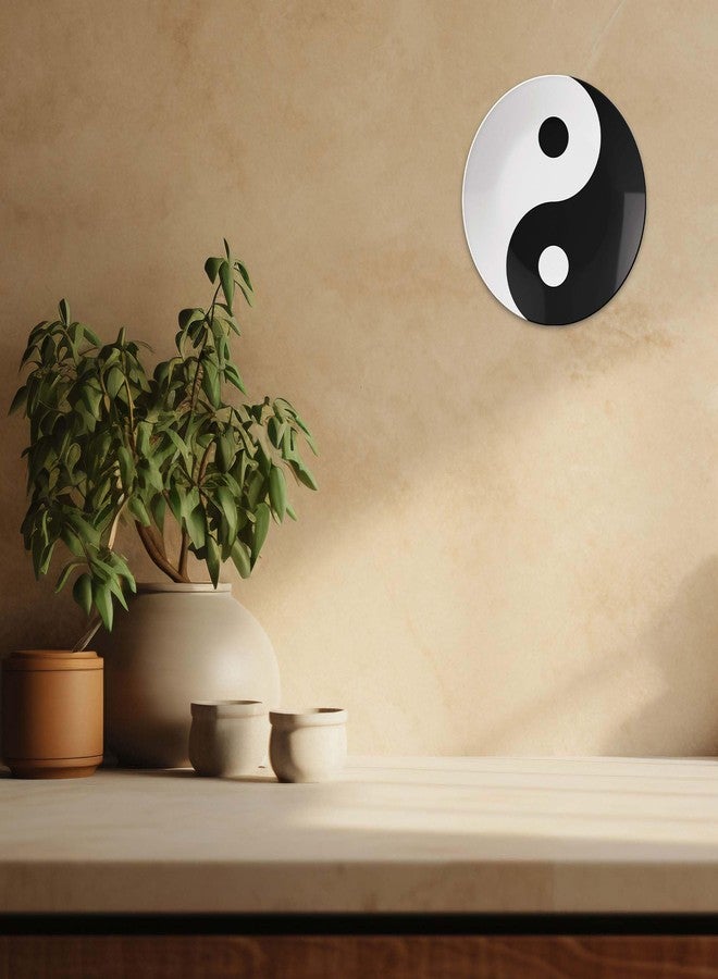 ASHVAH Yin and Yang Ceramic Wall Decoration Plate for Wall Decor | Painting Home Decor, Living Room, Bedroom, Office, Gift D No - 383 - Image 3