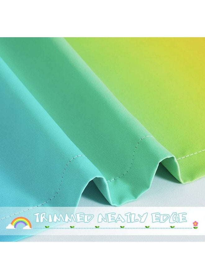 نايس تاون ستائر مطبخ بألوان قوس قزح ملونة من NICETOWN، ستائر تعتيم لتزيين المنزل لغرفة نوم الفتيات، ستائر نوافذ لغرف الأطفال البنات والابنة (ألوان قوس قزح داكنة، طول 52 × 54 بوصة، مجموعة من قطعتين) - Image 5