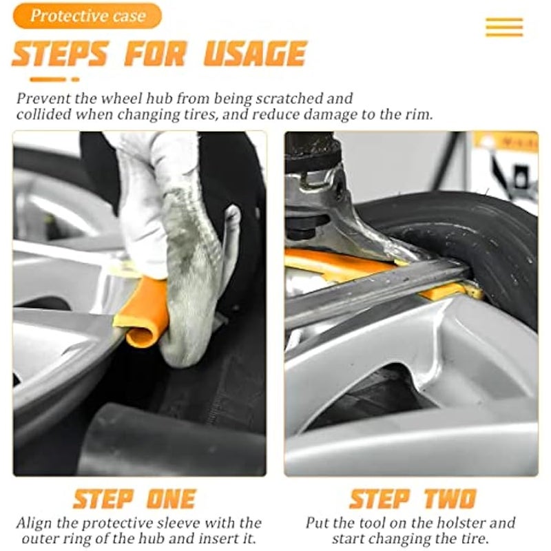 واقي حواف تغيير اطارات السيارة من ايسيل، 5 قطع من واقيات حواف تغيير العجلات، 15 سم، اداة حماية حواف الاطارات للسيارة، غطاء واقي لحافة الاطارات، ملحقات السيارات للدراجات النارية وسيارات الدفع الرباعي - Image 5