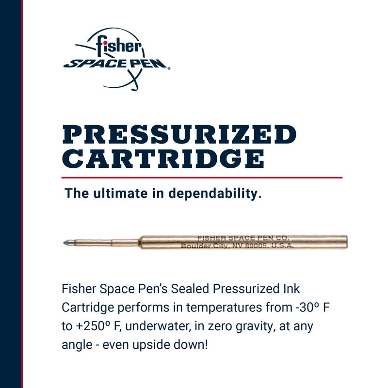 Fisher Space Pen Medium Point Pressurized Cartridge Refill, Blue Ink, 1 Pack - Image 2