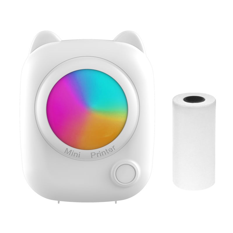Mini Pocket Printer: 200 DPI High-Resolution, Wireless BT Connectivity, 1200mAh Rechargeable Battery - Versatile All-In-One Functionality for Home, Office, Students, Travelers - Image 1