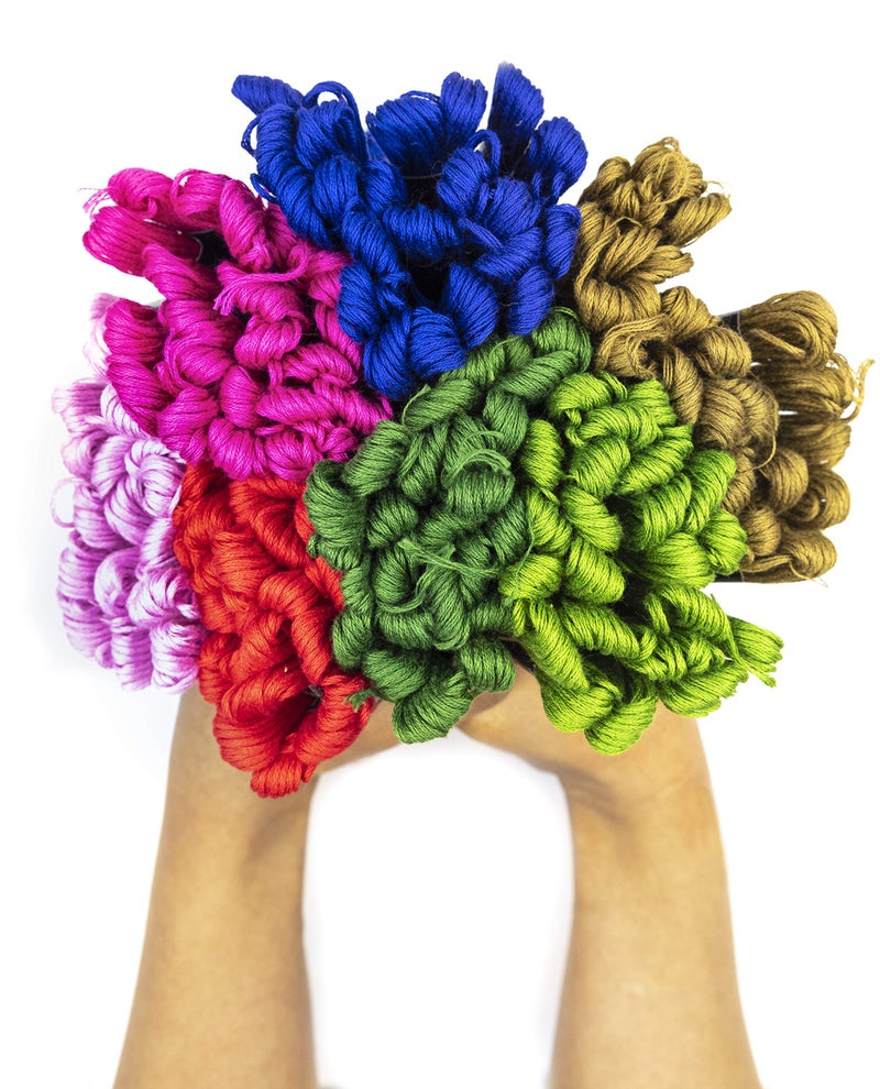 iCraft Hand Embroidered Cotton Thread Skeins Set for Craft & Projects (Multicolor, Pack of 200) - Image 2