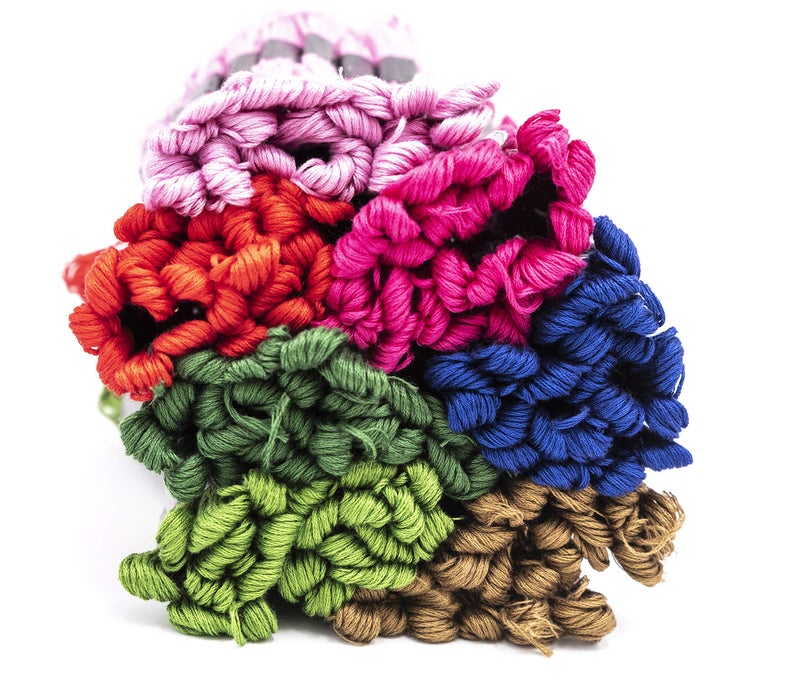 iCraft Hand Embroidered Cotton Thread Skeins Set for Craft & Projects (Multicolor, Pack of 200) - Image 3
