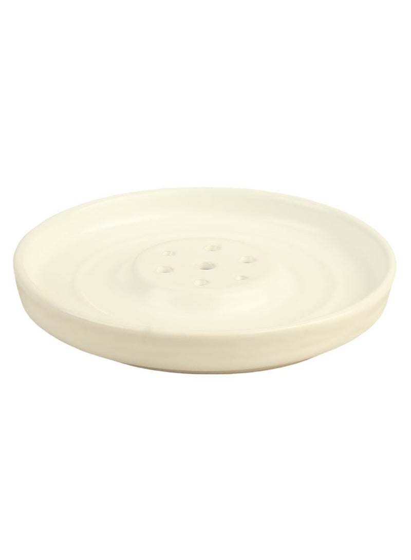 Round Ceramic Incense Stick Holder with Multiple Holes – 10.5cm Compact Design for Various Aromatherapy Needs (Ivory) - Image 5