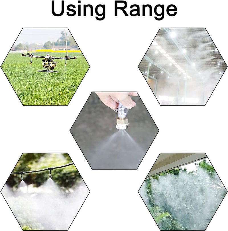 Aopin Garden Misting Nozzles Brass 07mm  0028 Orifice Atomizing Mister Sprayer Nozzle Suitable For Outdoor CoolingIrrigationFountainCrop Nutrient Injection Greenhouse 2 Pcs - Image 4