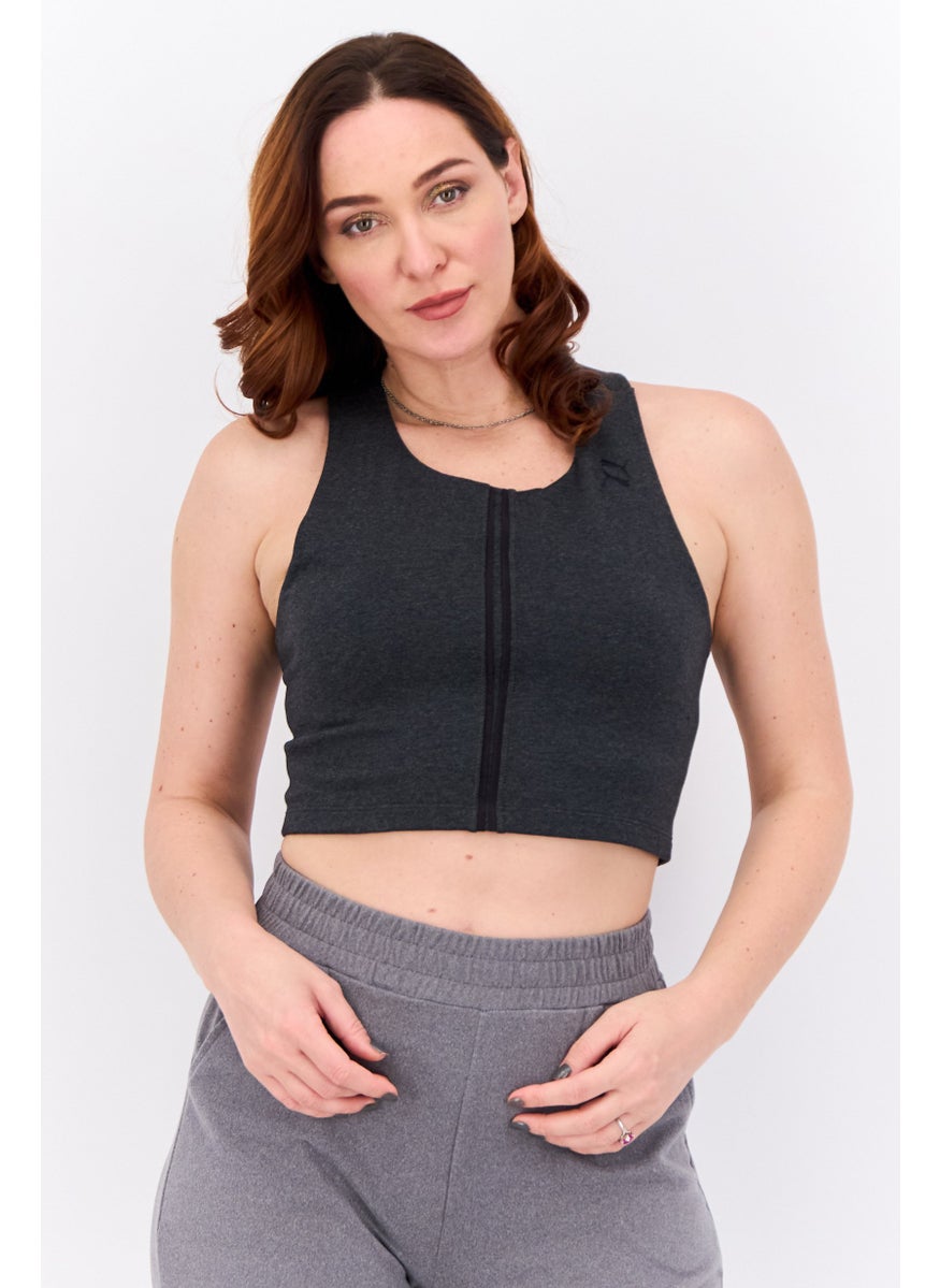 PUMA Women Sportswear Fit Sleeveless  Training Tank Top, Grey  - Image 1