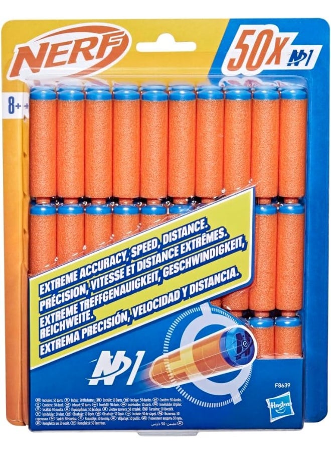 Nerf N Series N1 Darts, Includes 50 Darts, Compatible Only with Nerf N Series Blasters, Outdoor Games, Ages 8+