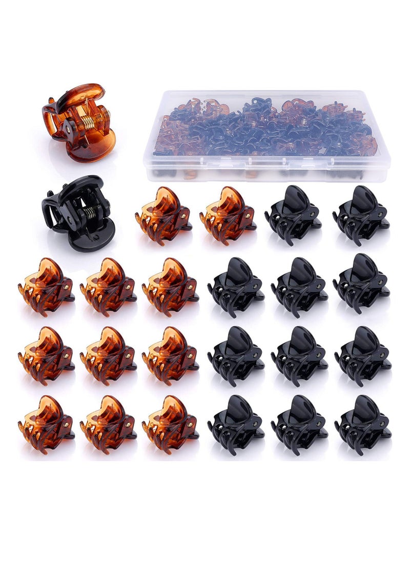 JANYUN - JANYUN 48 Pcs Small Mini Hair Claw Clips Hair Clamps for Women Girl's Hair (Black Brown) - Image 1