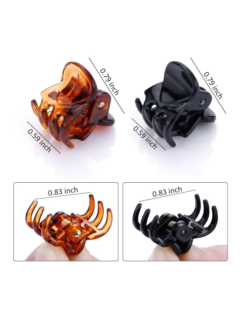 JANYUN - JANYUN 48 Pcs Small Mini Hair Claw Clips Hair Clamps for Women Girl's Hair (Black Brown) - Image 1