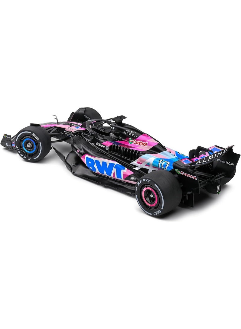 Bburago 1:43 Scale Formula 1 Alpine A524 Pierre Gasly #10 Japan Version Diecast Model Car - Blue & Pink Livery - Image 5