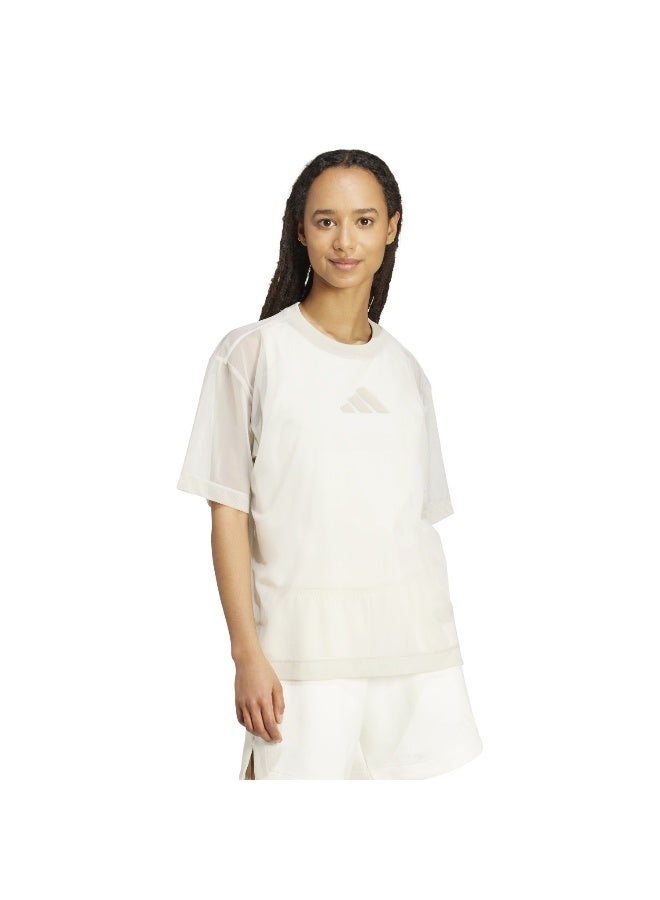 Adidas Adidas W All Szn Sh T W Beige Not Sports Specific T-Shirts For Women - Image 4