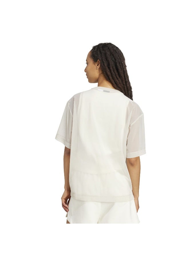 Adidas Adidas W All Szn Sh T W Beige Not Sports Specific T-Shirts For Women - Image 3