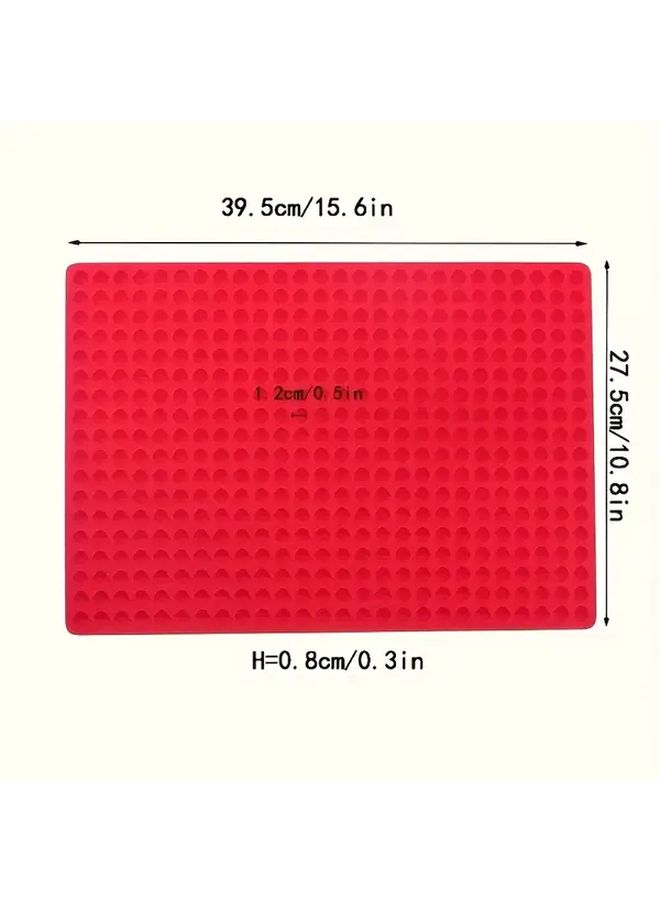 2pcs Silicone Baking Mats with Heart and Round Holes Non Stick Microwave Safe - Image 2